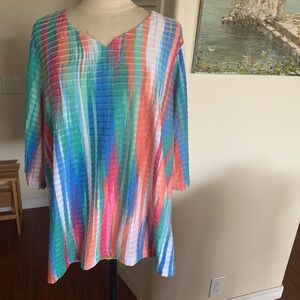 Onque Casuals Multicolor V-Neck Tunic
